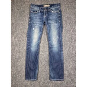 BKE Payton Jeans Womens 28R Straight Leg Medium Wash Distressed Denim